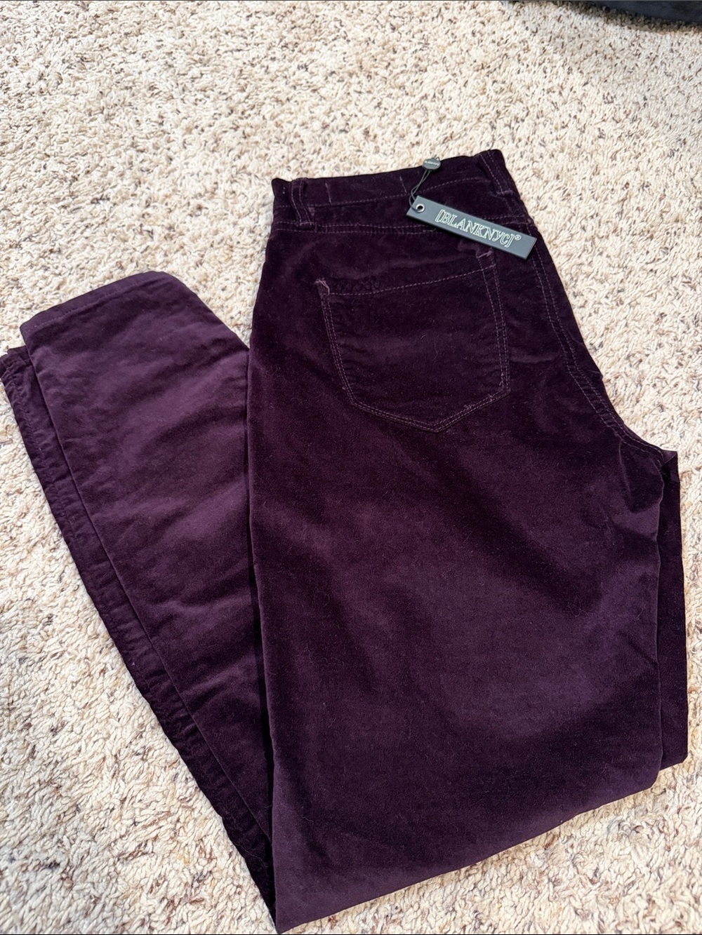 BlankNYC Plum Velvet Pants